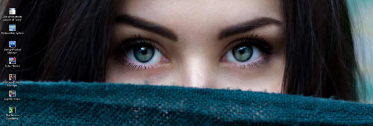 dna banner - beautiful woman eyes looking