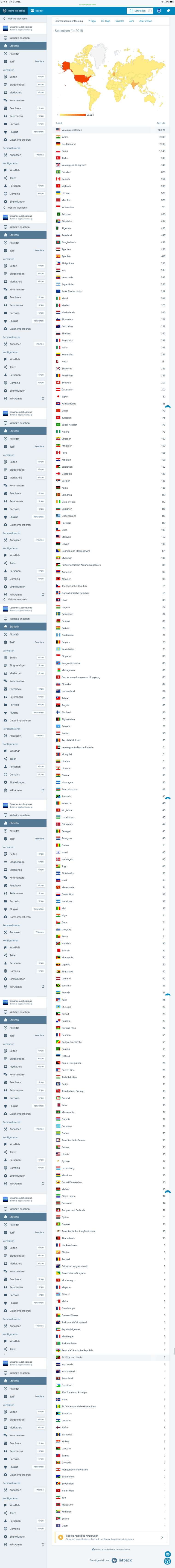 2018.12.31 - dna Stats - World Visitor Map 2018