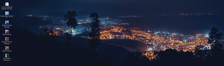 dna header - lighted sea haven in fog at night