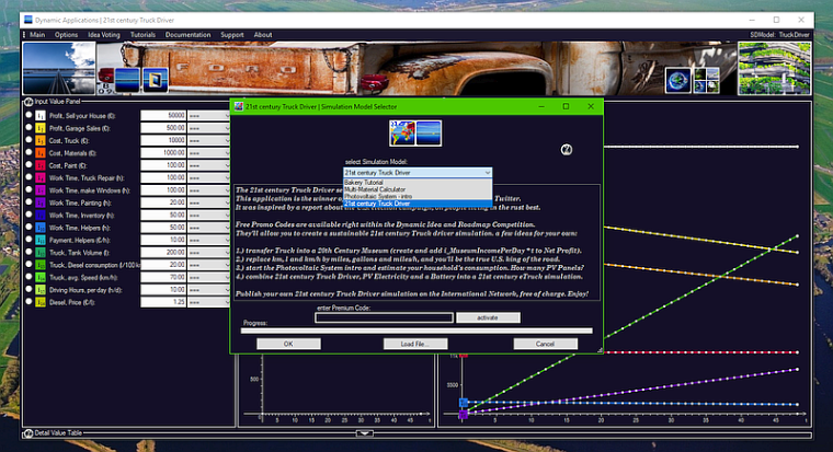 21st century Truck Driver - Simulation Model Selector