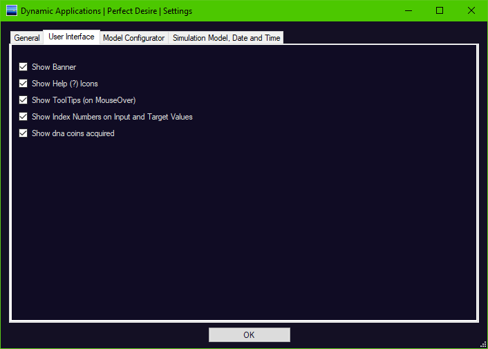 PD User Interface settings
