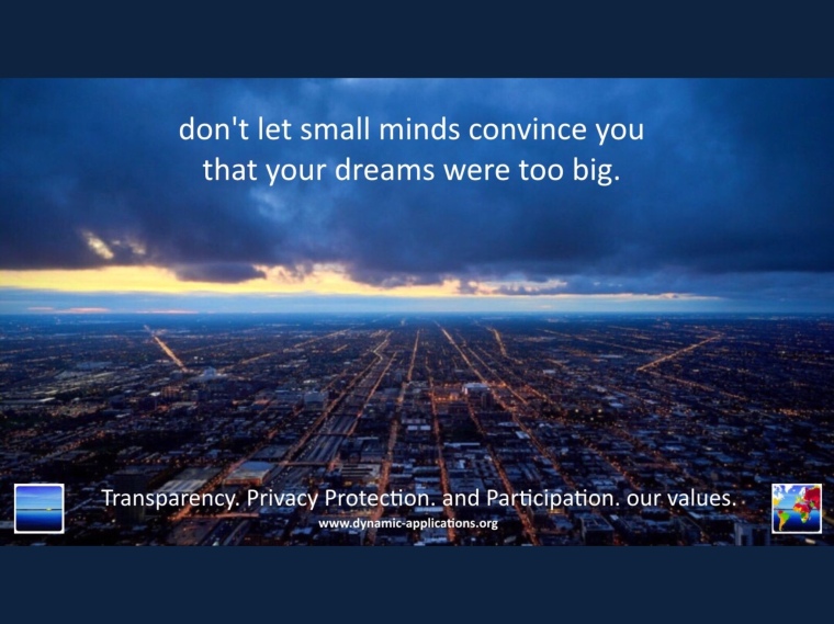 don't let small minds convince you that your dreams were too big.