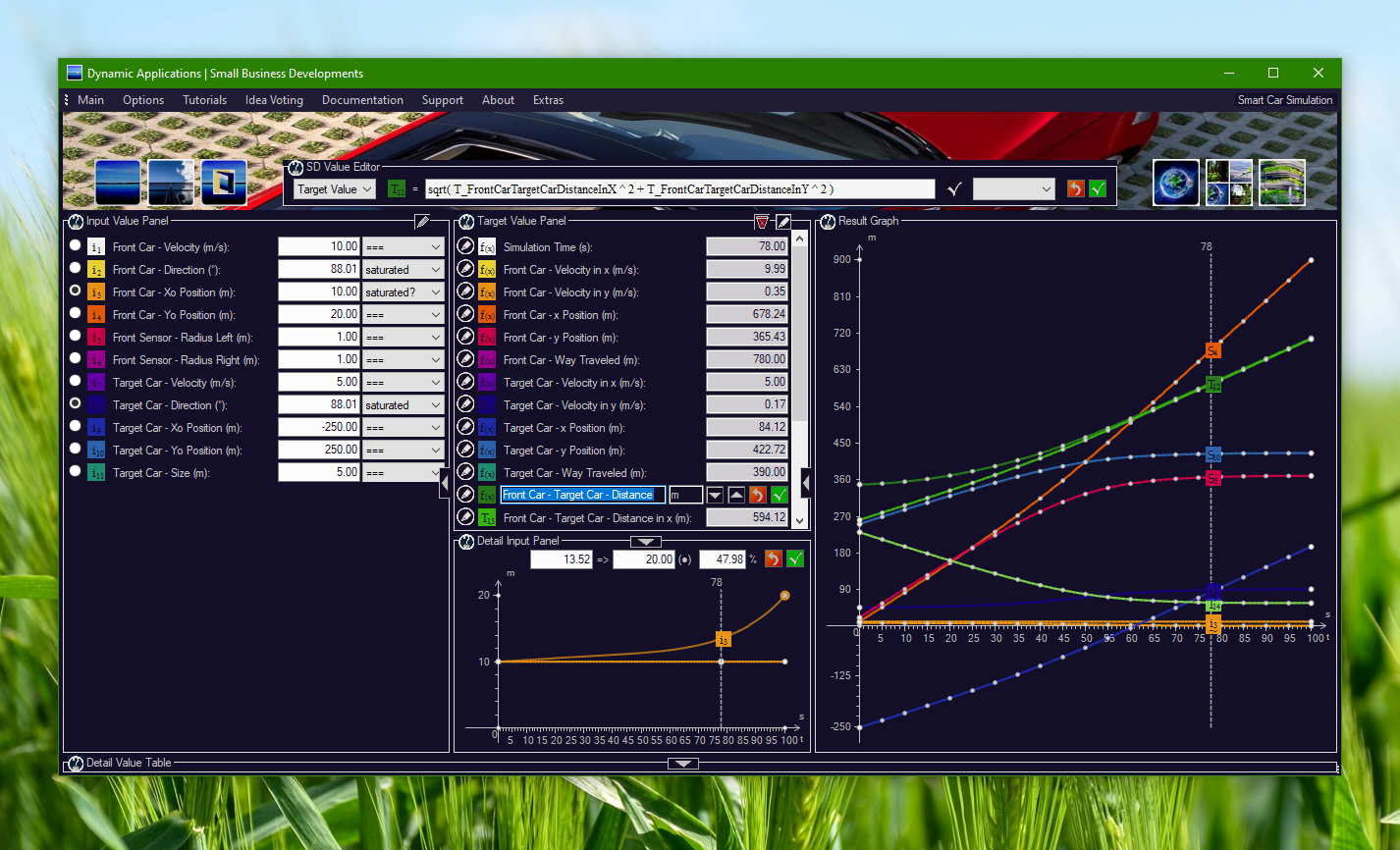 Small Business Developments - Smart Car Simulation - Formula Editor
