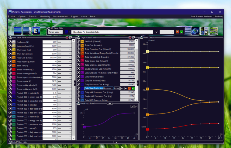 Small Business Developments v4.76 - Shoe Production, inline Formula Editor