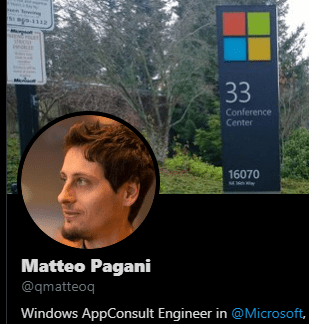 Matteo Pagani from Microsoft Italy
