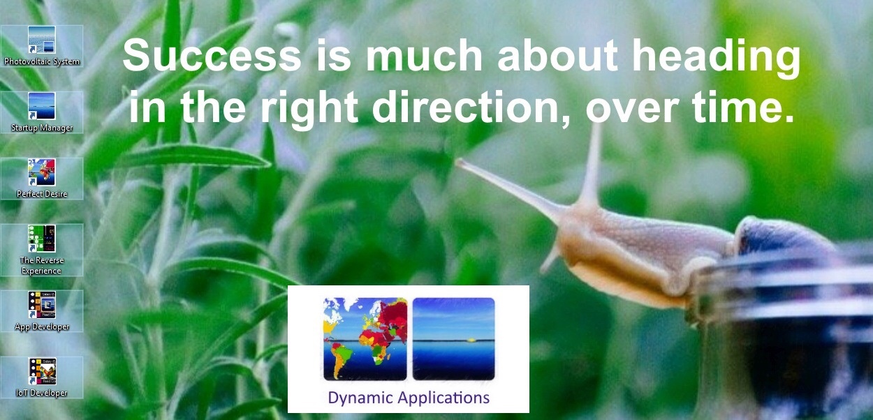 Dynamic Applications. Success is much about heading in the right direction, over time.
